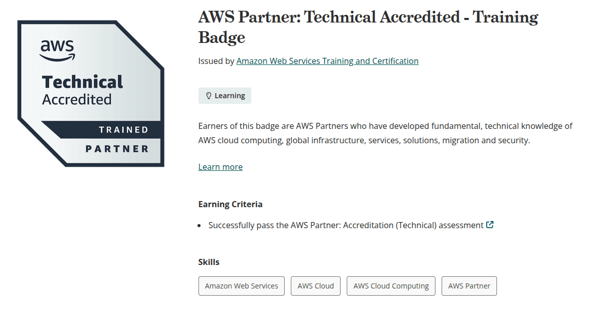 AWS Partner: Technical Accredited